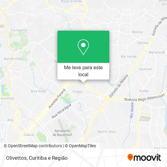 Olivettos mapa