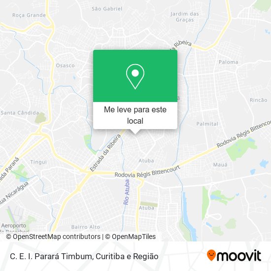 C. E. I. Parará Timbum mapa