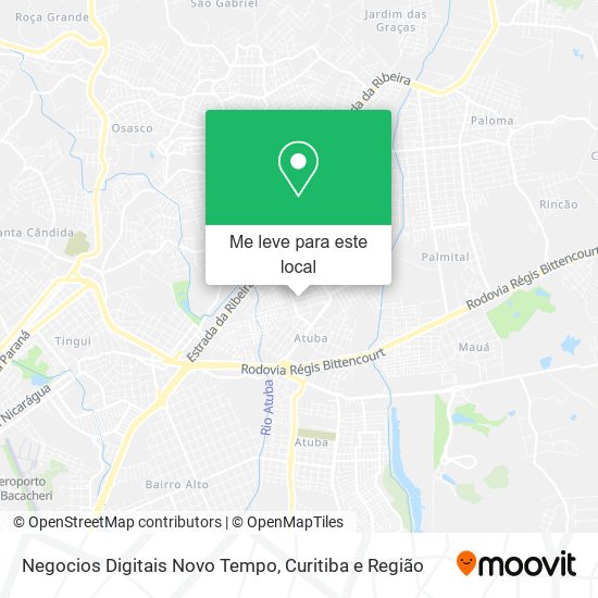 Negocios Digitais Novo Tempo mapa