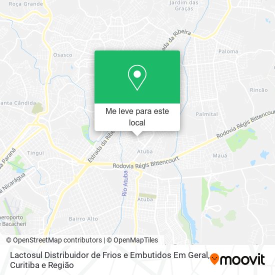 Lactosul Distribuidor de Frios e Embutidos Em Geral mapa