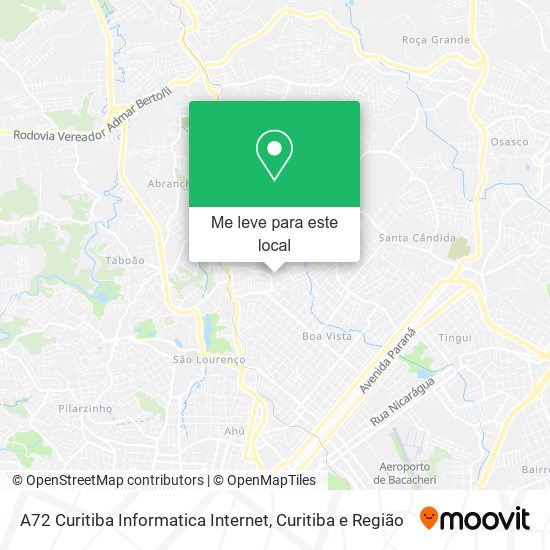 A72 Curitiba Informatica Internet mapa