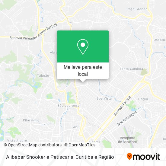 Alibabar Snooker e Petiscaria mapa