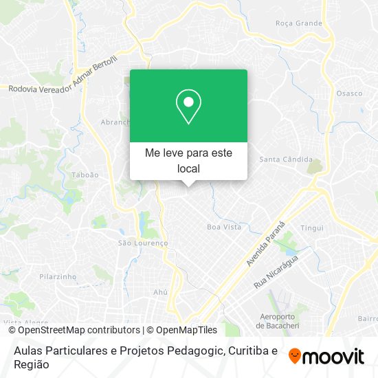 Aulas Particulares e Projetos Pedagogic mapa