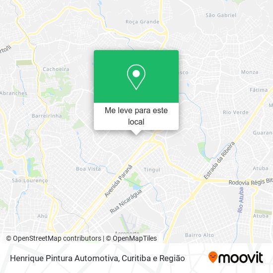 Henrique Pintura Automotiva mapa