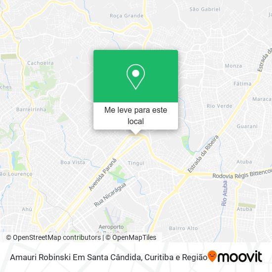 Amauri Robinski Em Santa Cândida mapa