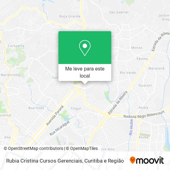 Rubia Cristina Cursos Gerenciais mapa