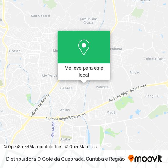 Distribuidora O Gole da Quebrada mapa
