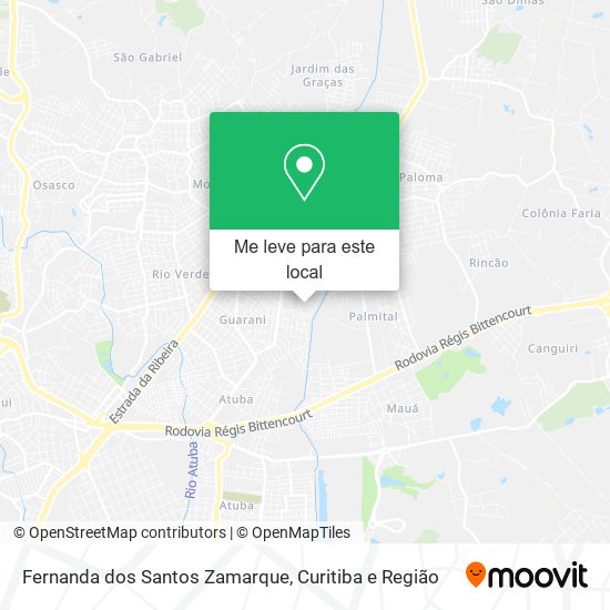 Fernanda dos Santos Zamarque mapa
