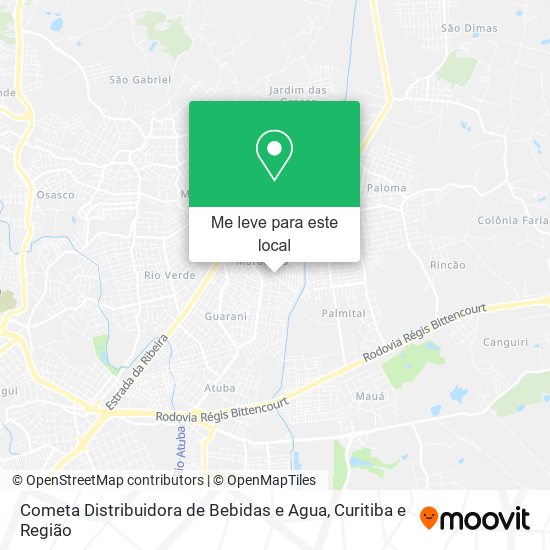 Cometa Distribuidora de Bebidas e Agua mapa