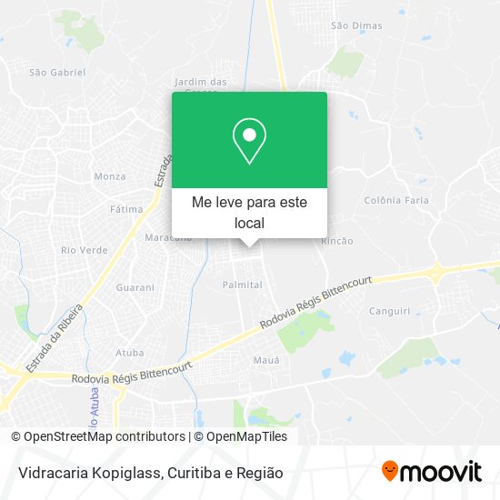 Vidracaria Kopiglass mapa