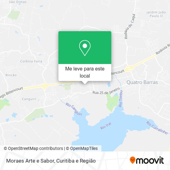 Moraes Arte e Sabor mapa