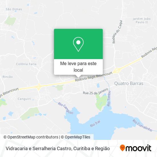 Vidracaria e Serralheria Castro mapa