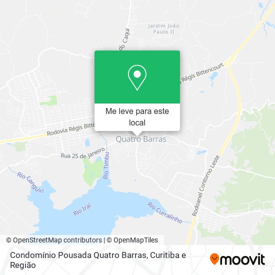 Condomínio Pousada Quatro Barras mapa