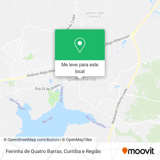 Feirinha de Quatro Barras mapa