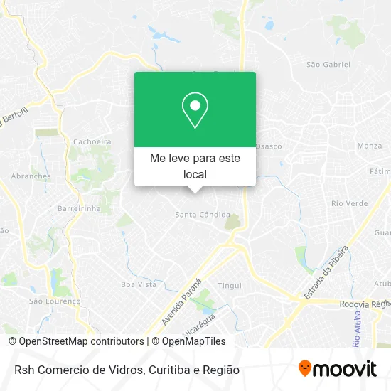 Rsh Comercio de Vidros mapa