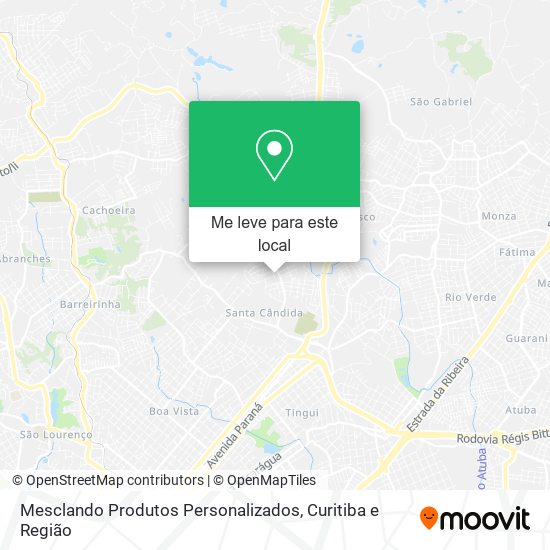 Mesclando Produtos Personalizados mapa