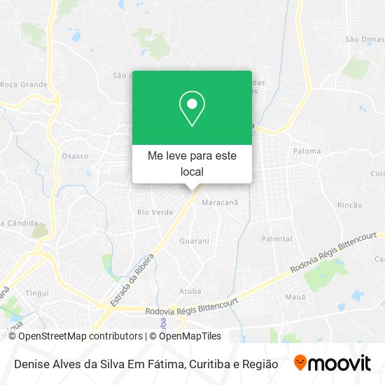 Denise Alves da Silva Em Fátima mapa