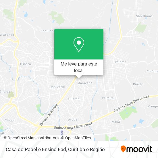 Casa do Papel e Ensino Ead mapa