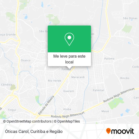 Óticas Carol mapa