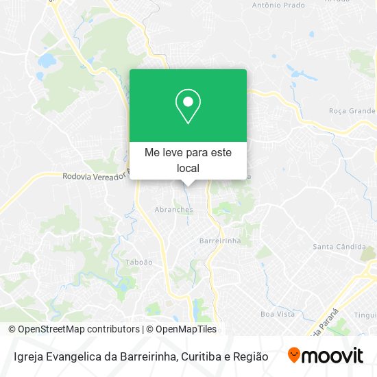 Igreja Evangelica da Barreirinha mapa