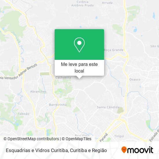 Esquadrias e Vidros Curitiba mapa