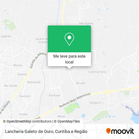 Lancheria Galeto de Ouro mapa