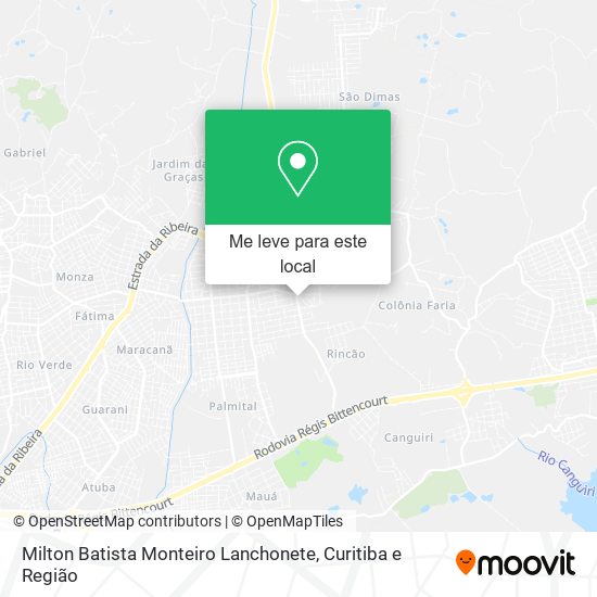 Milton Batista Monteiro Lanchonete mapa