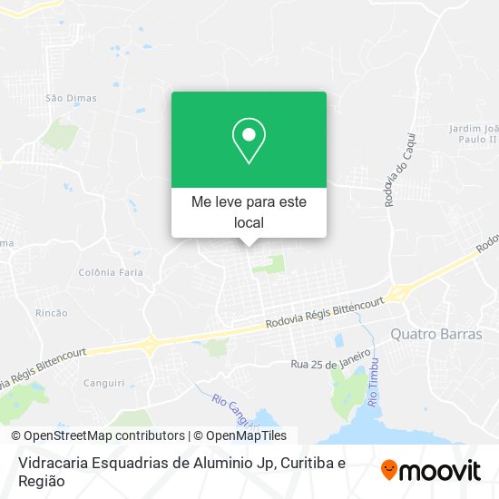 Vidracaria Esquadrias de Aluminio Jp mapa