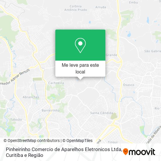 Pinheirinho Comercio de Aparelhos Eletronicos Ltda mapa