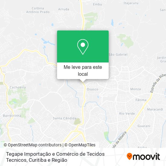 Tegape Importação e Comércio de Tecidos Tecnicos mapa