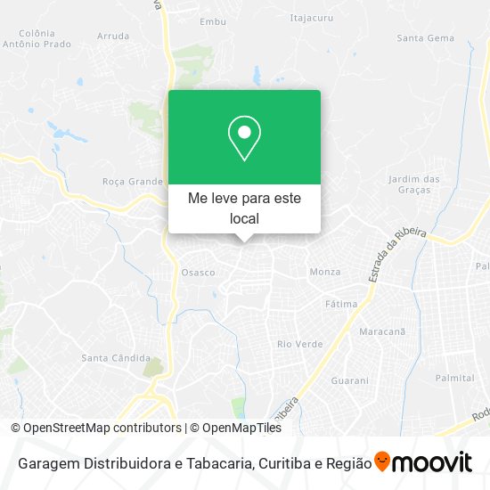 Garagem Distribuidora e Tabacaria mapa