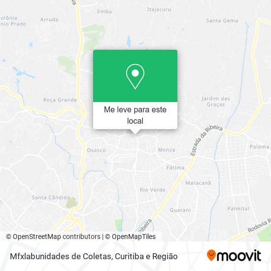 Mfxlabunidades de Coletas mapa