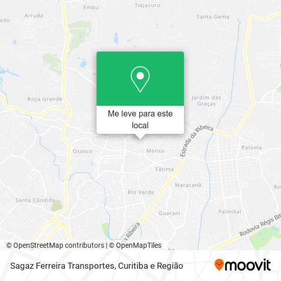 Sagaz Ferreira Transportes mapa