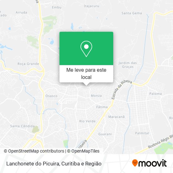 Lanchonete do Picuira mapa