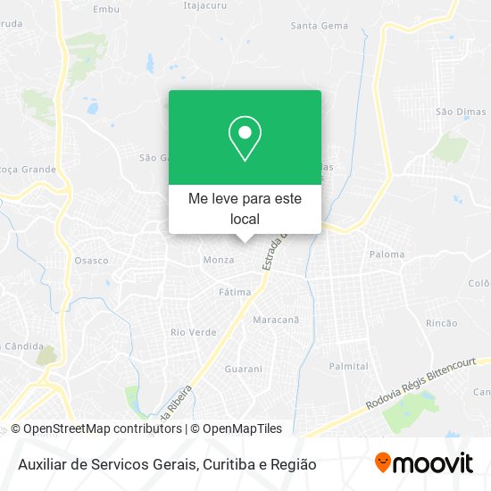 Auxiliar de Servicos Gerais mapa