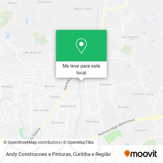 Andy Construcoes e Pinturas mapa