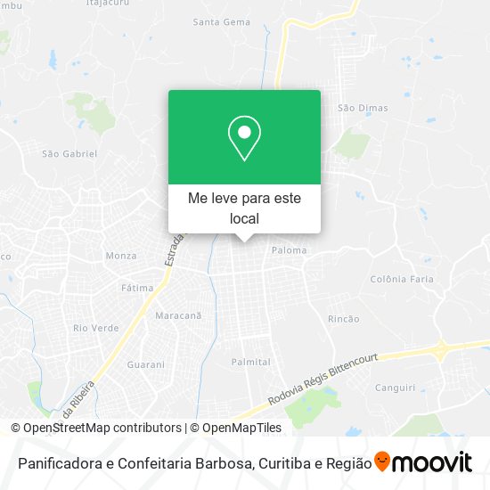 Panificadora e Confeitaria Barbosa mapa