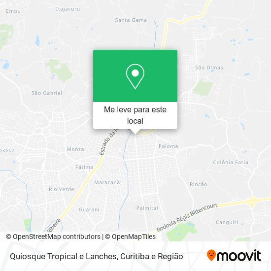 Quiosque Tropical e Lanches mapa