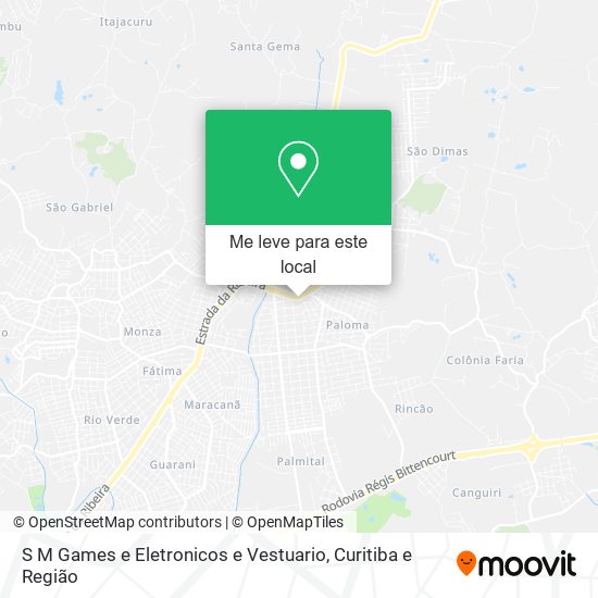 S M Games e Eletronicos e Vestuario mapa