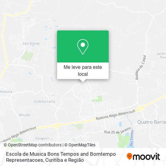 Escola de Musica Bons Tempos and Bomtempo Representacoes mapa