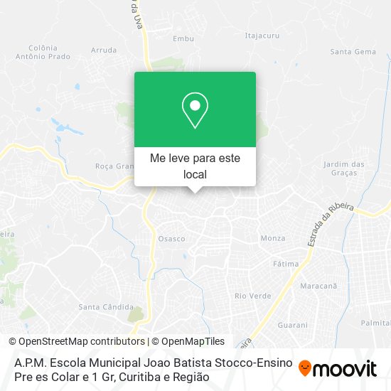 A.P.M. Escola Municipal Joao Batista Stocco-Ensino Pre es Colar e 1 Gr mapa