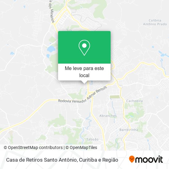 Casa de Retiros Santo Antônio mapa