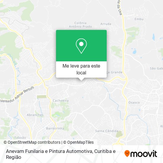 Anevam Funilaria e Pintura Automotiva mapa