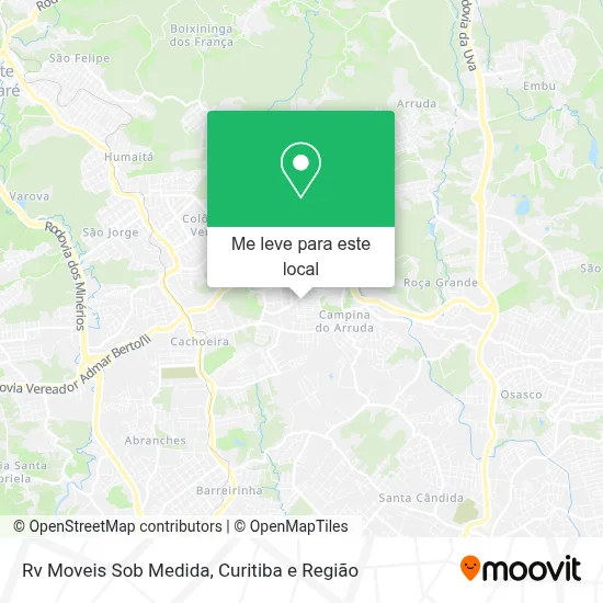 Rv Moveis Sob Medida mapa