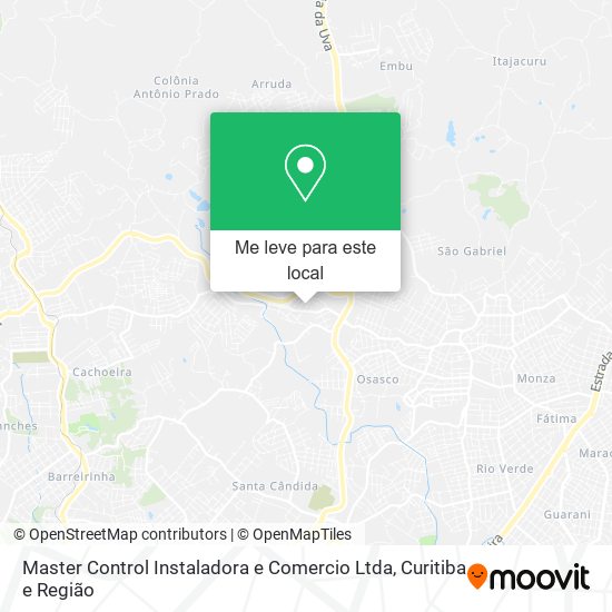 Master Control Instaladora e Comercio Ltda mapa
