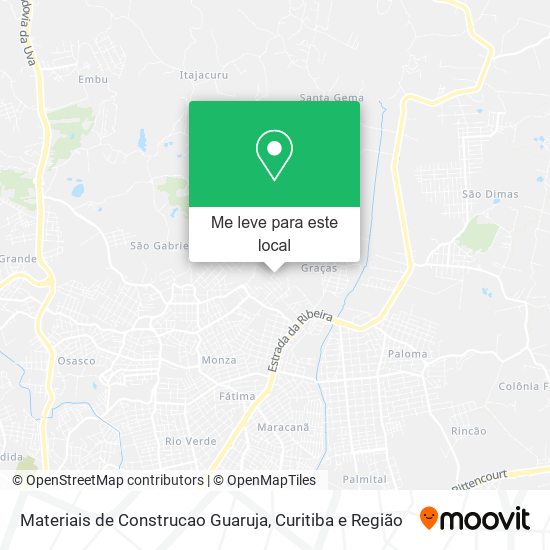 Materiais de Construcao Guaruja mapa