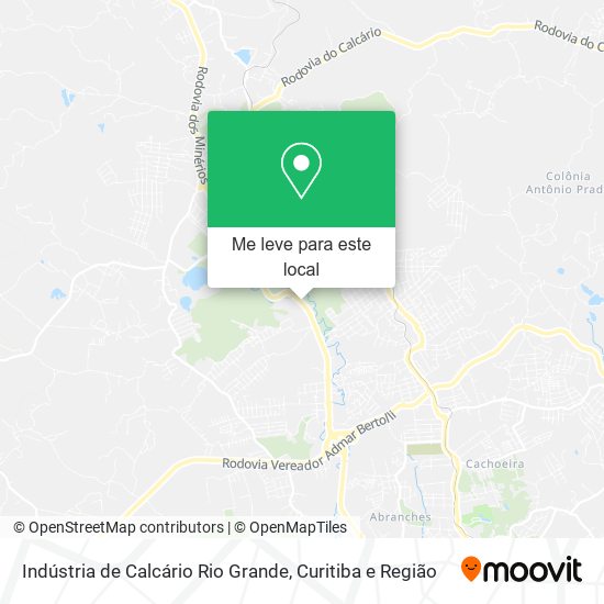 Indústria de Calcário Rio Grande mapa