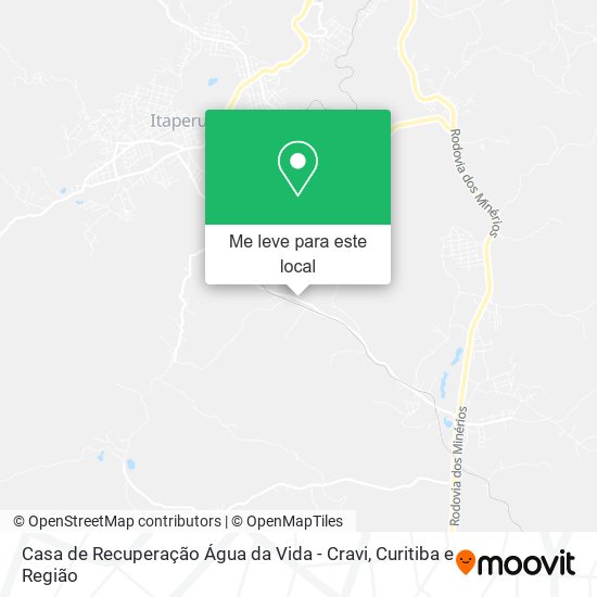 Casa de Recuperação Água da Vida - Cravi mapa