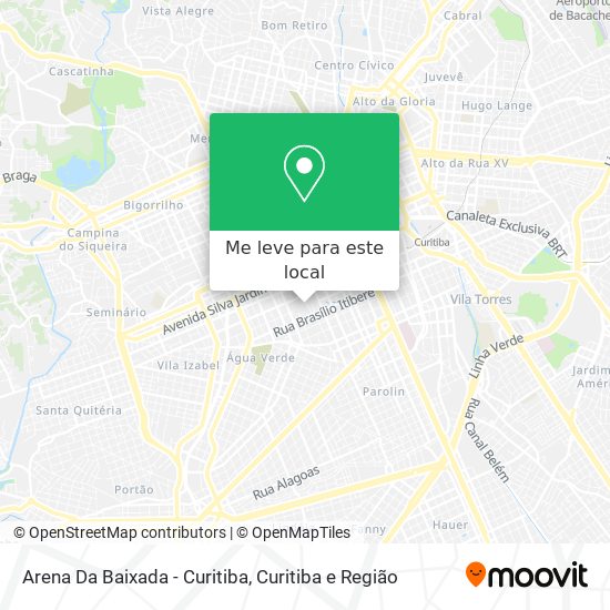 Arena Da Baixada - Curitiba mapa