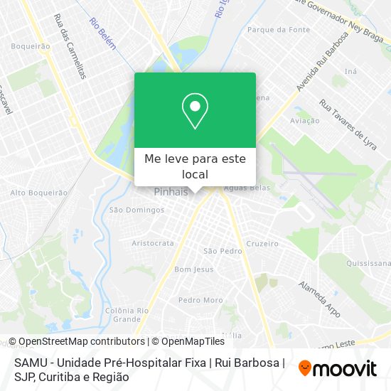 SAMU - Unidade Pré-Hospitalar Fixa | Rui Barbosa | SJP mapa